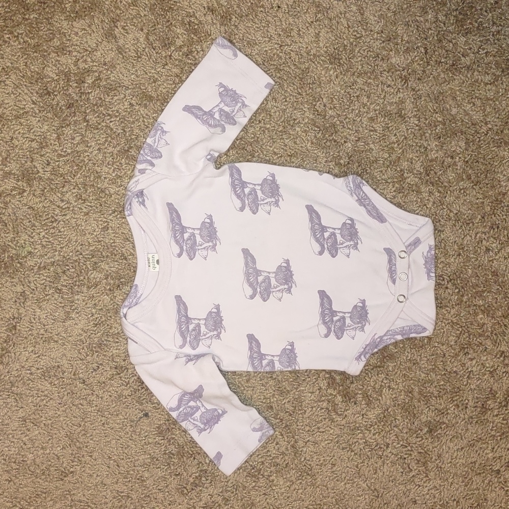 Kate Quinn Long Sleeve Bodysuit - Lavender Mushrooms